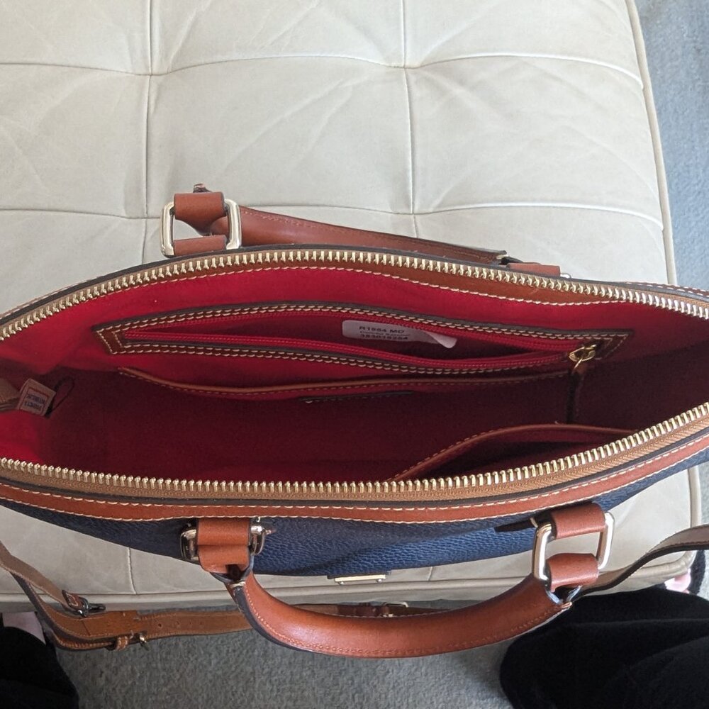 Dooney & Bourke Pebble Grain Domed Satchel - Midnight Blue - Picture 7 of 11